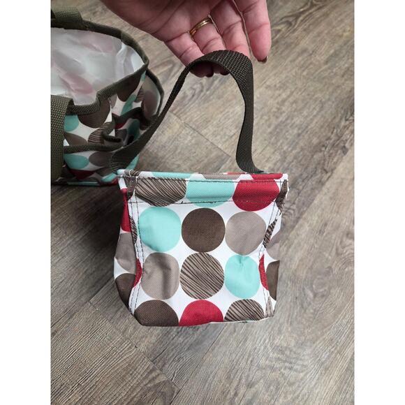 THIRTY-ONE Small Colorful Polka Dot Carrying Bag & Tote Lot of 2 - Picture 5 of 8